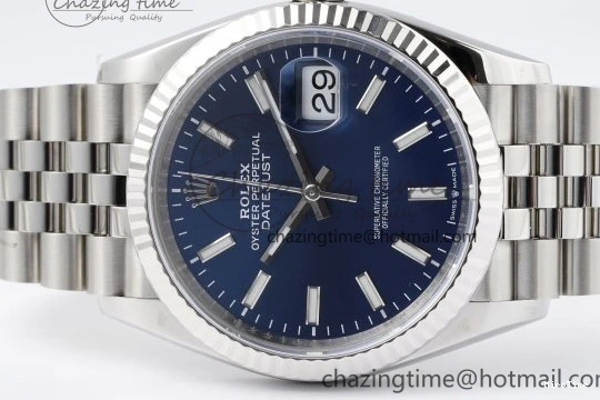 MiroTime 0512 BestValue DateJust 36 SS 116234 VSF 1:1 Best Edition 904L Steel Blue Stick Dial on Jubilee Bracelet VS 2091